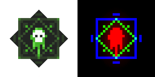 PoisonFocus의 메인 텍스쳐와 빛 패턴